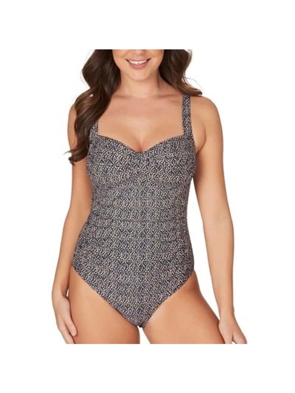 NIP TUCK Nautical Foil Joanne Twist Front Bathing Suit 8